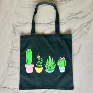 Cactus Graphic Canvas Tote